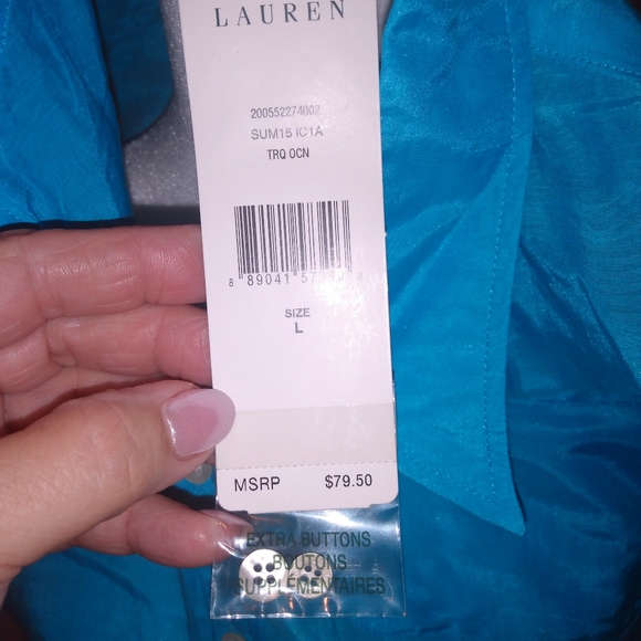 Lauren/Ralph Lauren cotton & silk blouse - Picture 4 of 4